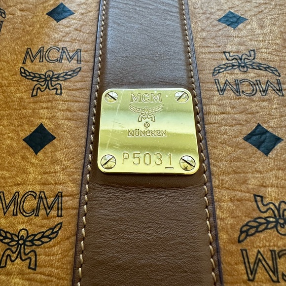 MCM Tan Monogram Tote and Pouch Set - Picture 5 of 16